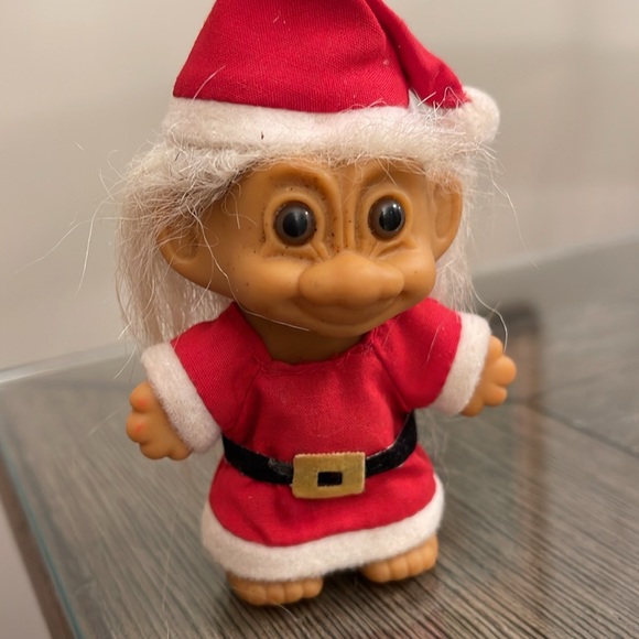 Vintage Russ Christmas Santa Troll Doll in Santa Suit Santa Claus 5" Ornament - Picture 6 of 14